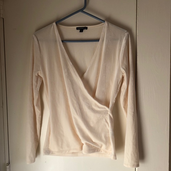 J. Crew Tops - J. Crew Velvet Wrap style top size S NWOT